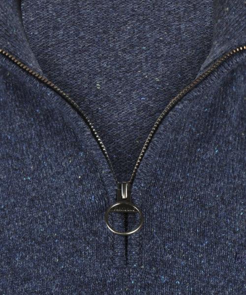 Trui Tisbury hoge rits | Blauw