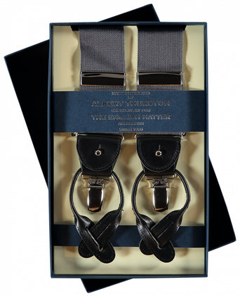 2-in-1 Bretels met clips en patten | Antraciet Grijs