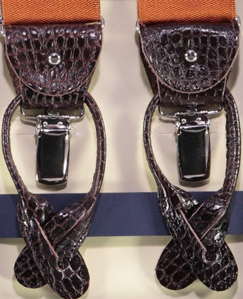 2-in-1 Bretels met clips en patten | Bruin