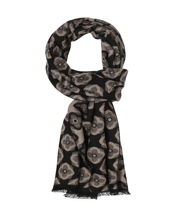 Viscose Sjaal met klassieke Print | Grijs