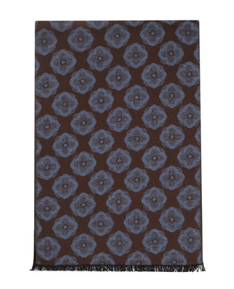 Viscose Sjaal met klassieke Print | Bruin