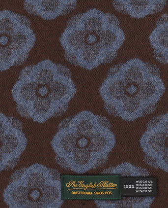 Viscose Sjaal met klassieke Print | Bruin