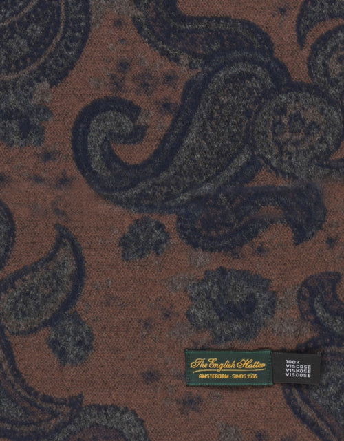 Viscose Sjaal met klassieke Print | Bruin