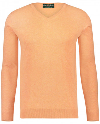 Pullover Cotton/Cashmere v-hals | Oranje