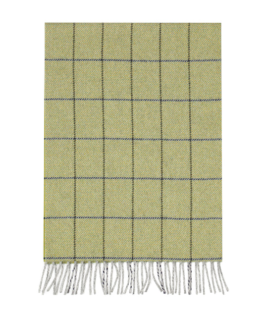 Sjaal Wol/Cashmere 35X190cm | Groen Ruit