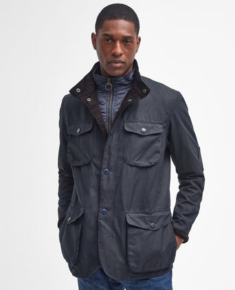 Barbour Wax jacket Ogston | Navy Blauw