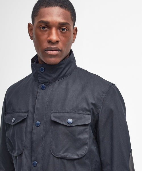 Barbour Wax jacket Ogston | Navy Blauw