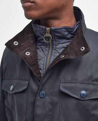 Barbour Wax jacket Ogston | Navy Blauw