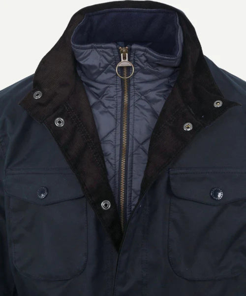 Barbour Wax jacket Ogston | Navy Blauw