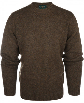 Alan Paine Shetland Pullover Ronde Hals | Groen