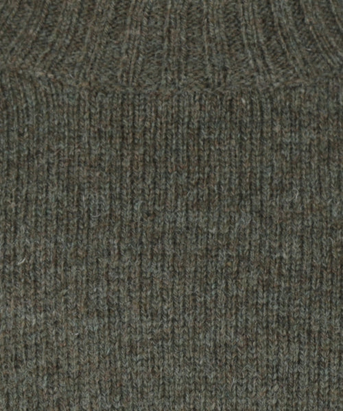 Pullover Shetland ronde hals | Groen