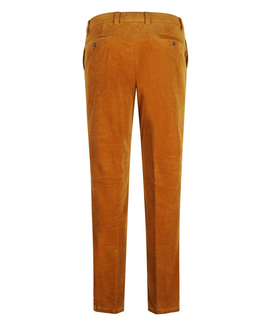 Corduroy Bradford Brede Rib | Donker Oranje