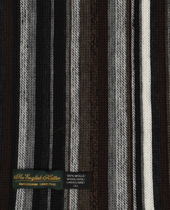 Sjaal wol gebreid 180x26 | Zwart