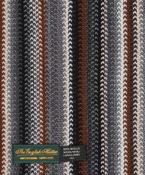 Sjaal wol gebreid 180x26 | Grijs