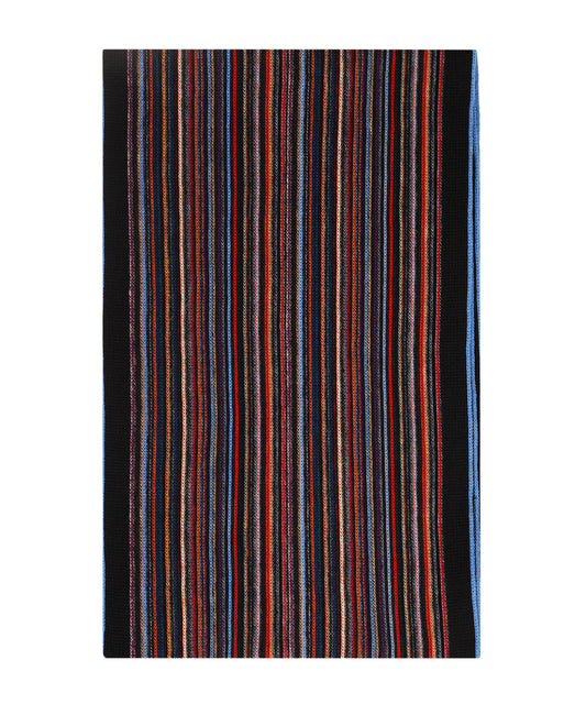 Sjaal gebreid 26X180 cm | Navy Rood Multi