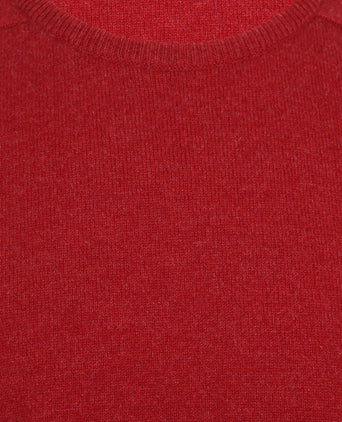 William Lockie Ronde Hals Lamswol Pullover | Poppy Melange