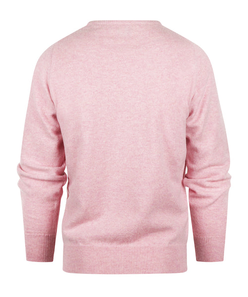 William Lockie Ronde Hals Lamswol Pullover | Roze