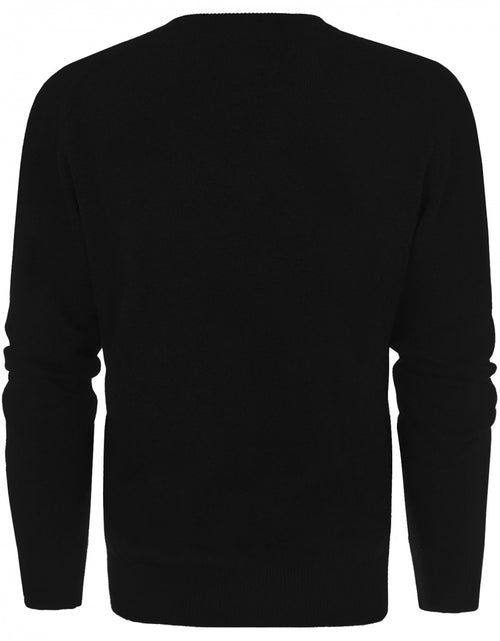 William Lockie V-hals Lamswol Pullover | Black