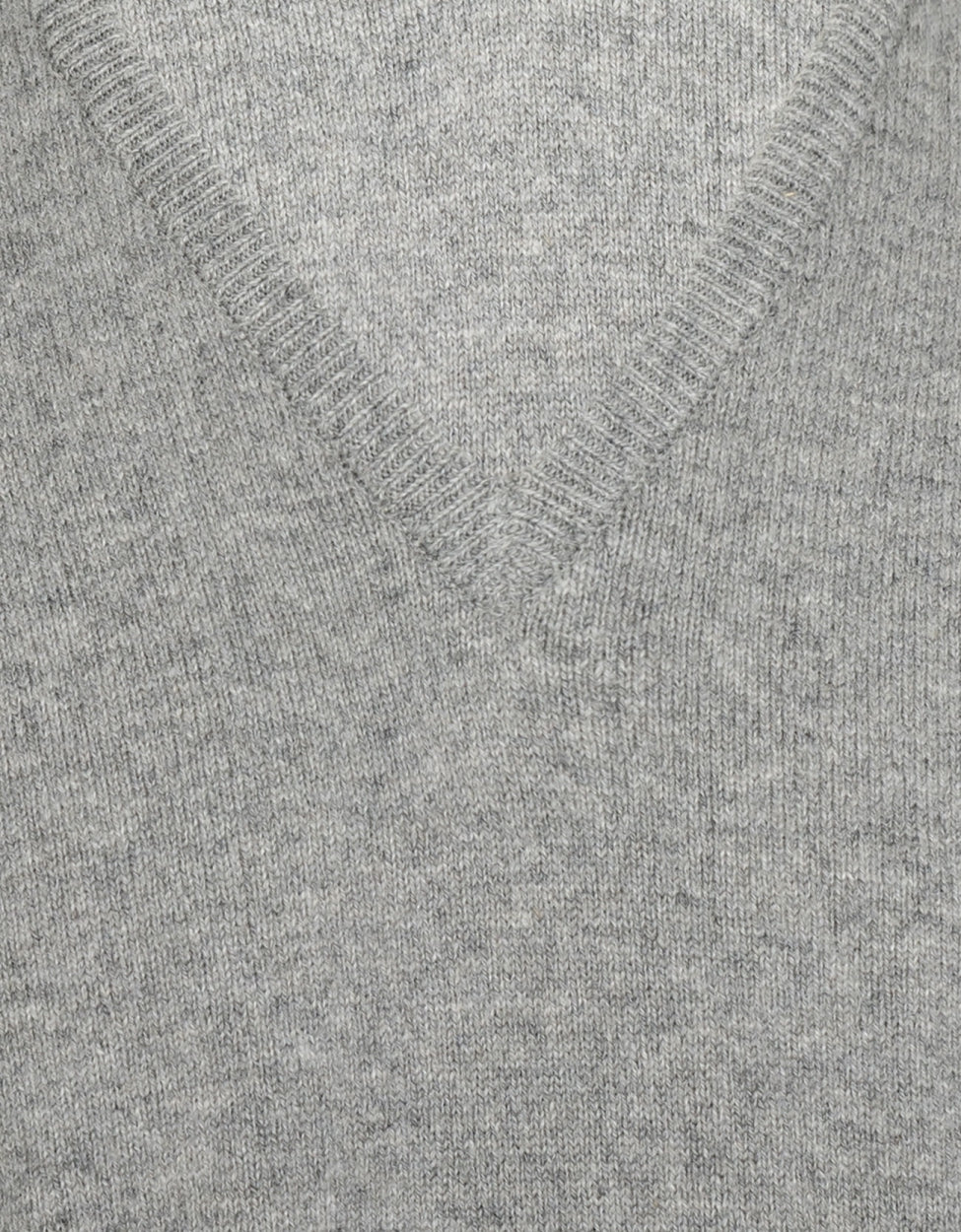 William Lockie V-Ausschnitt-Pullover aus Lammwolle | Flanell