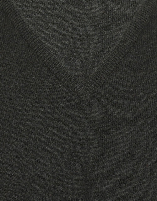 William Lockie V-hals Lamswol Pullover | Seaweed