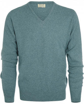 William Lockie V-hals Lamswol Pullover | Caspian