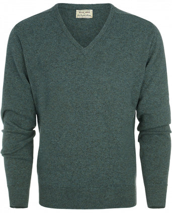 William Lockie V-hals Lamswol Pullover | Moorland