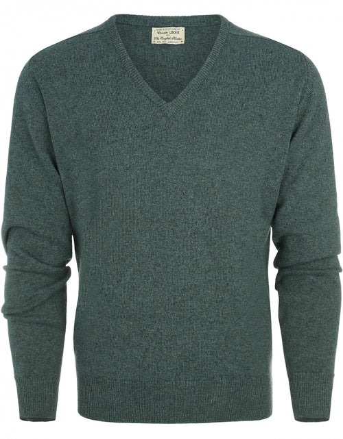 William Lockie V-hals Lamswol Pullover | Moorland