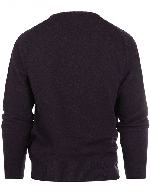 William Lockie V-hals Lamswol Pullover | Elderberry