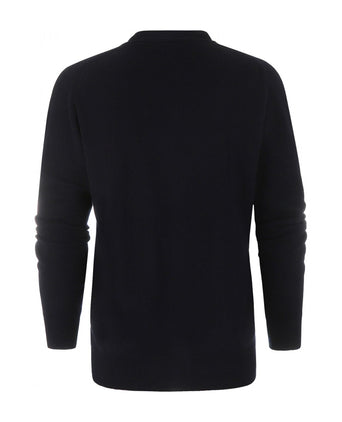 Knoop Vest Lamswol | Navy