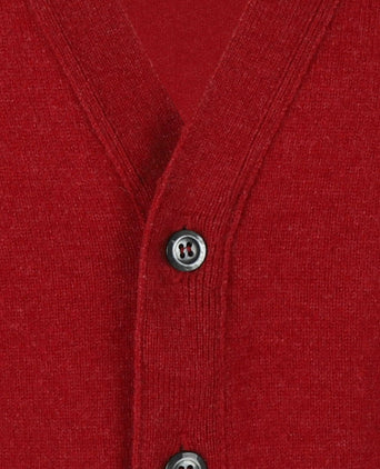 Knoop Vest Lamswol | Poppy Melange