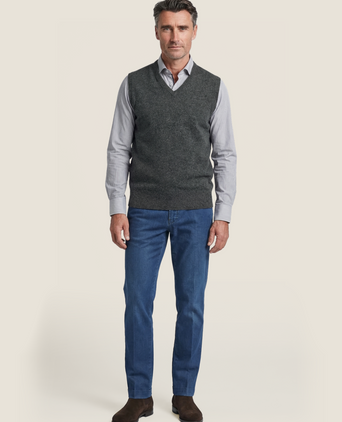 William Lockie Slipover Lamswol | Charcoal