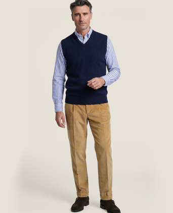 William Lockie Slipover Lamswol | Navy