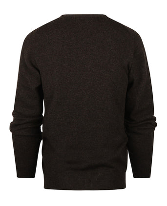 Pullover Lamswol dutch fit v-hals | Cocoa