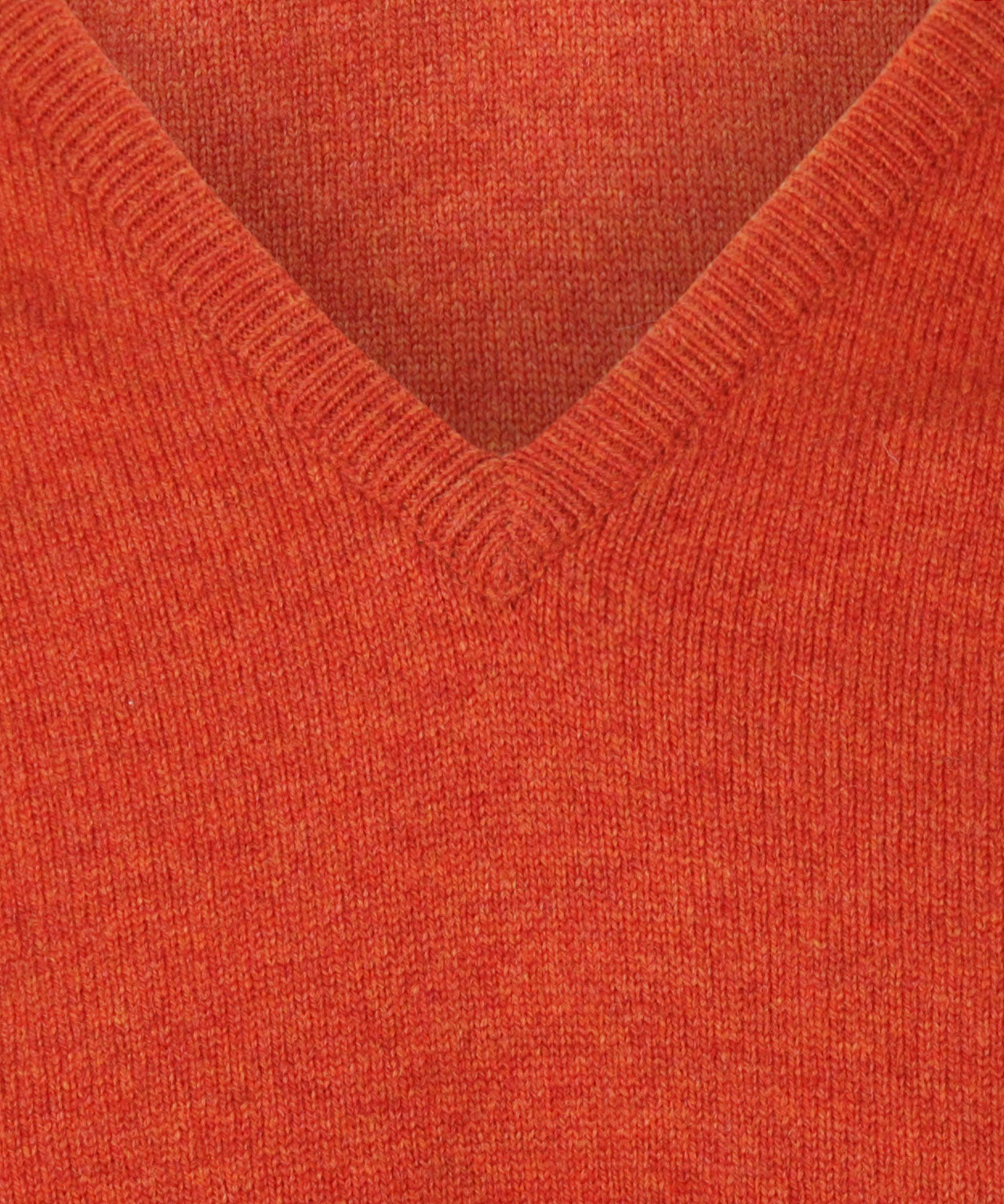 Pullover aus Lammwolle, holländische Passform, V-Ausschnitt | Braun