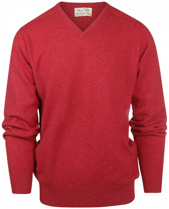 Pullover Lamswol dutch fit v-hals | Poppy Melange