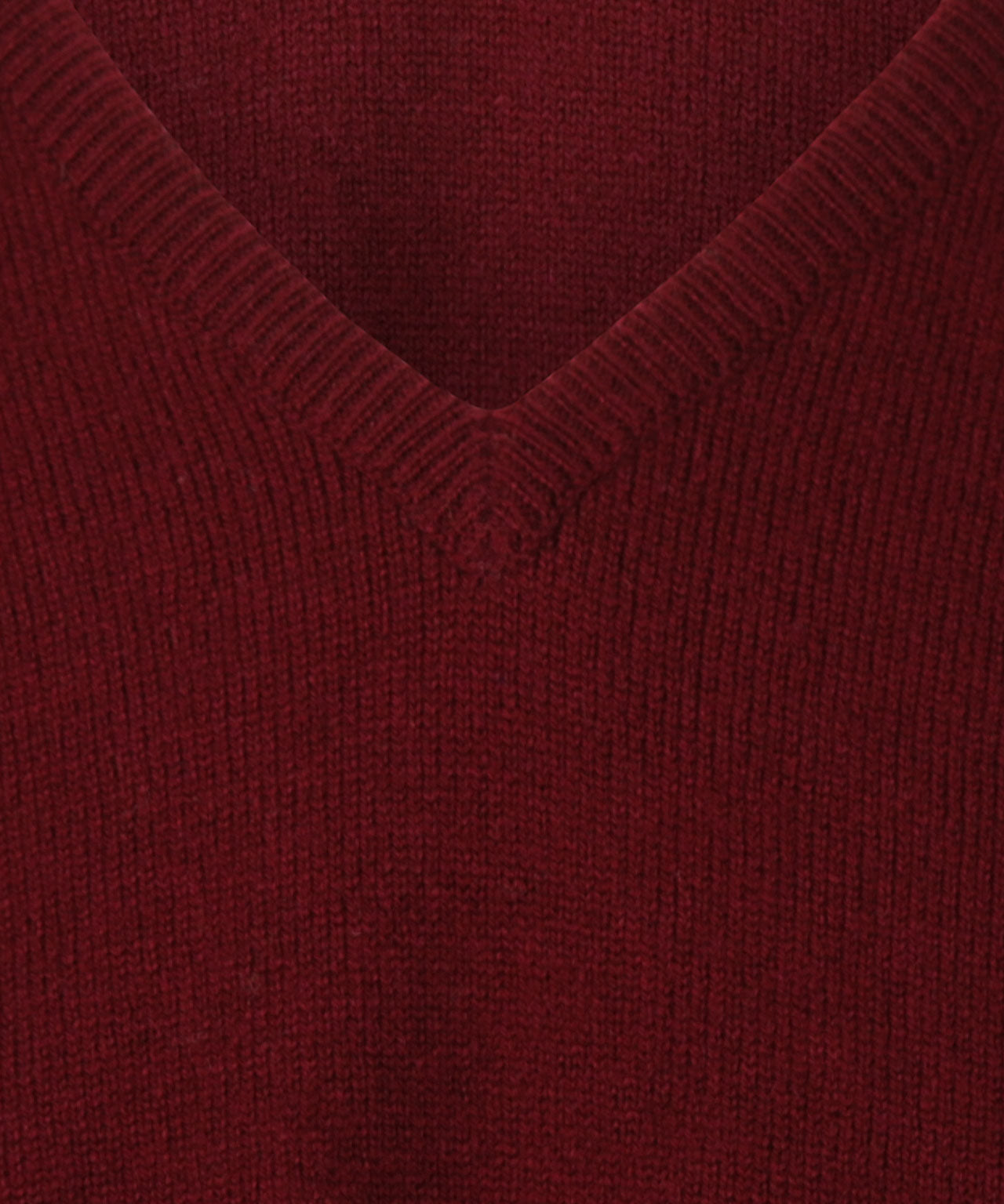 Pullover Lambswool dutch fit v-neck | Bordeaux