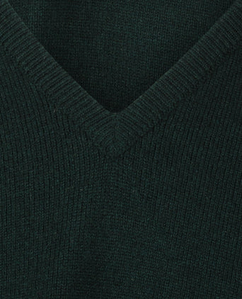 Pullover Lamswol dutch fit v-hals | Tartan Green