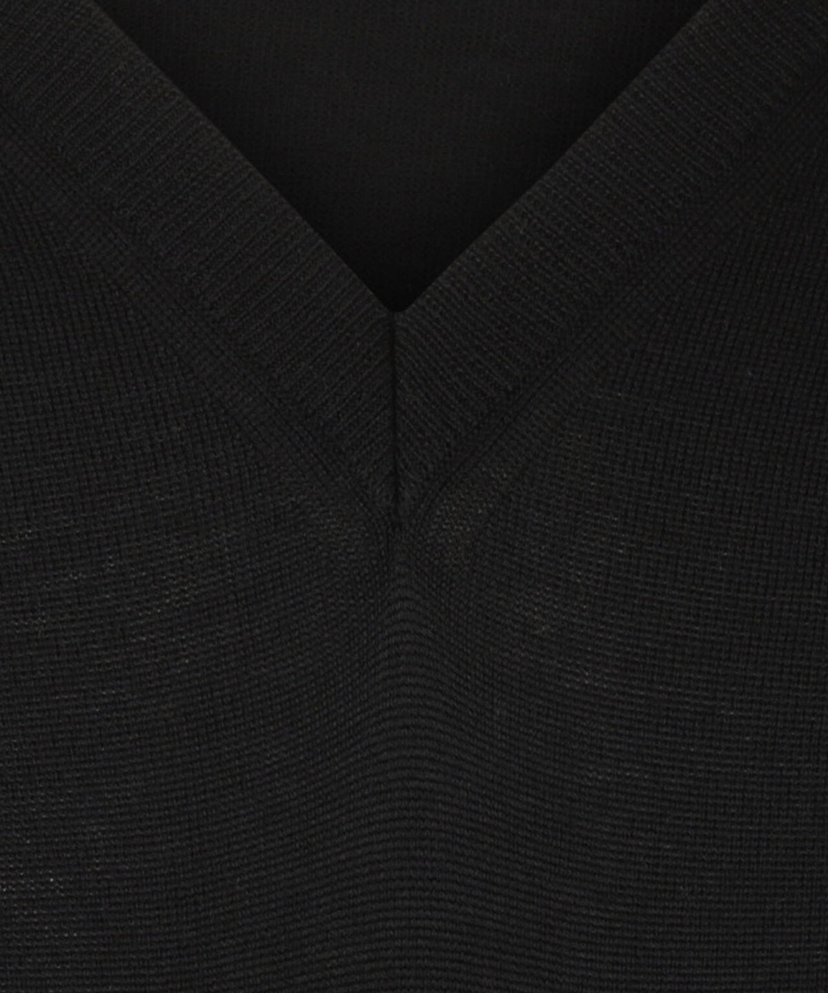 Merinowollpullover mit V-Ausschnitt | Schwarz