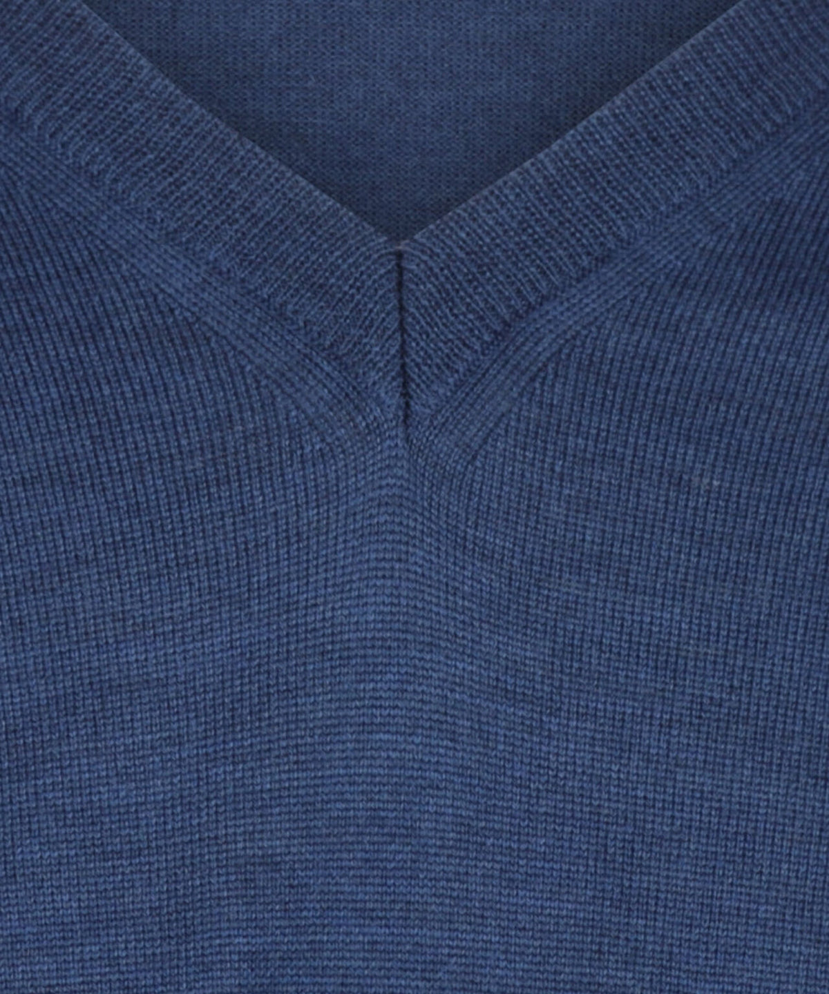 Merinowollpullover mit V-Ausschnitt | Blau