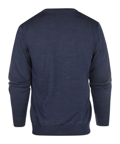 Pullover merino wol v-hals | Light Indigo