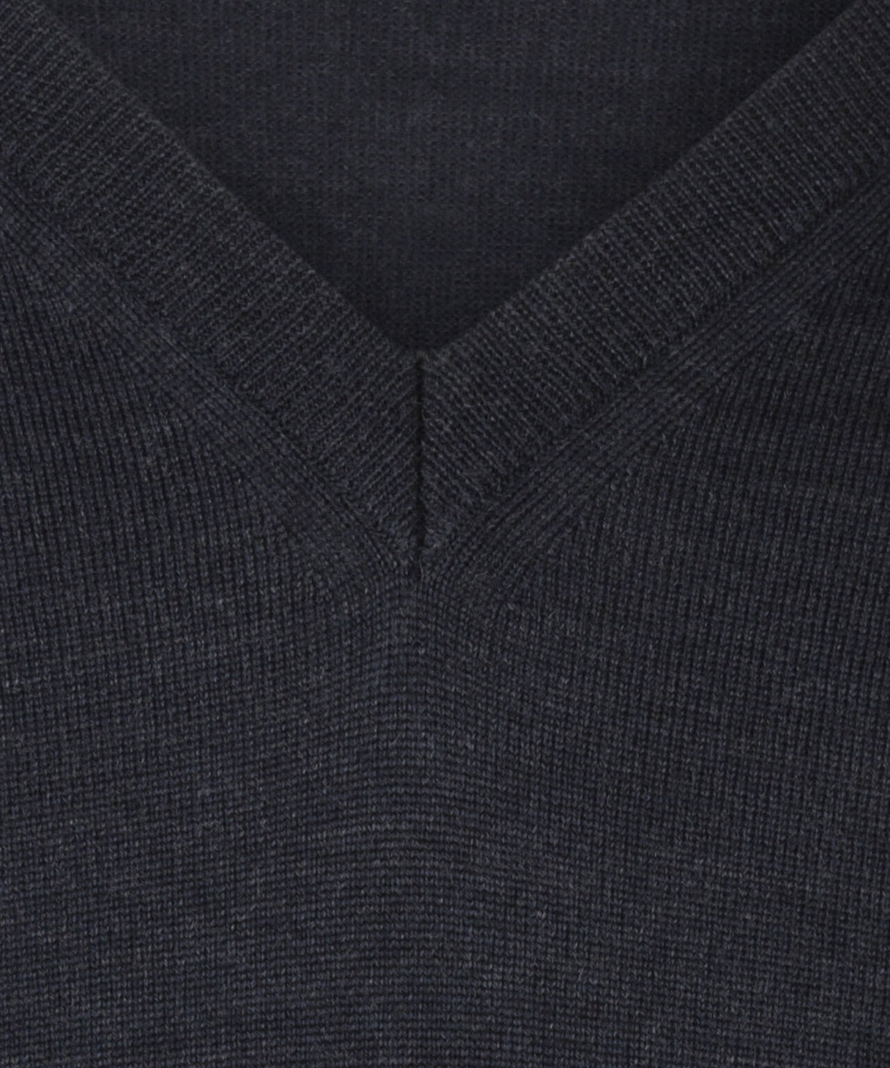 Merinowollpullover mit V-Ausschnitt | Blaugrau