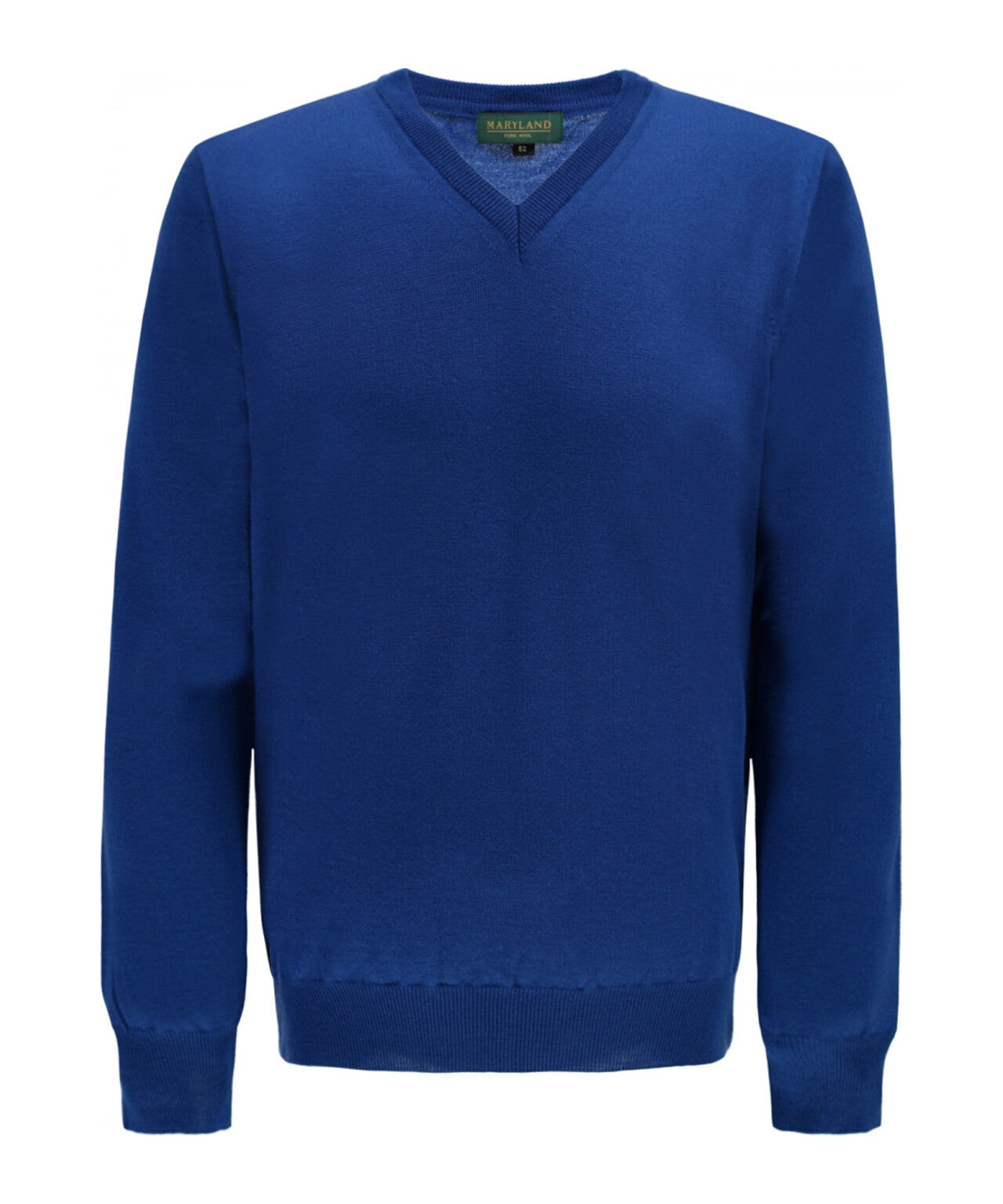 Pullover merino wol v-hals Kobalt - Main Image
