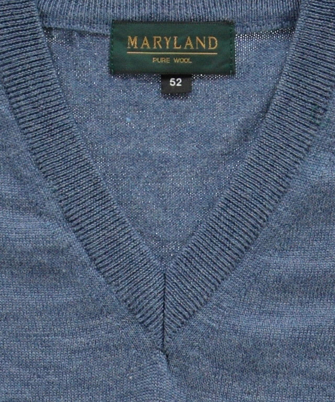 Pullover aus Merinowolle mit V-Ausschnitt | Blau-Mix
