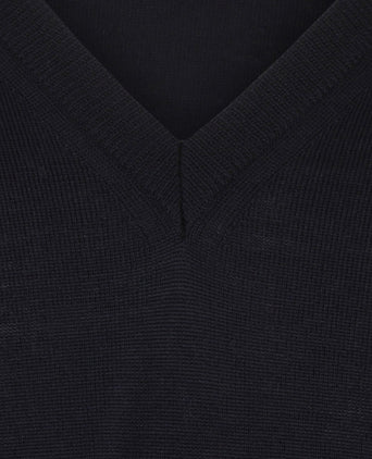 Pullover merino wol v-hals | Navy