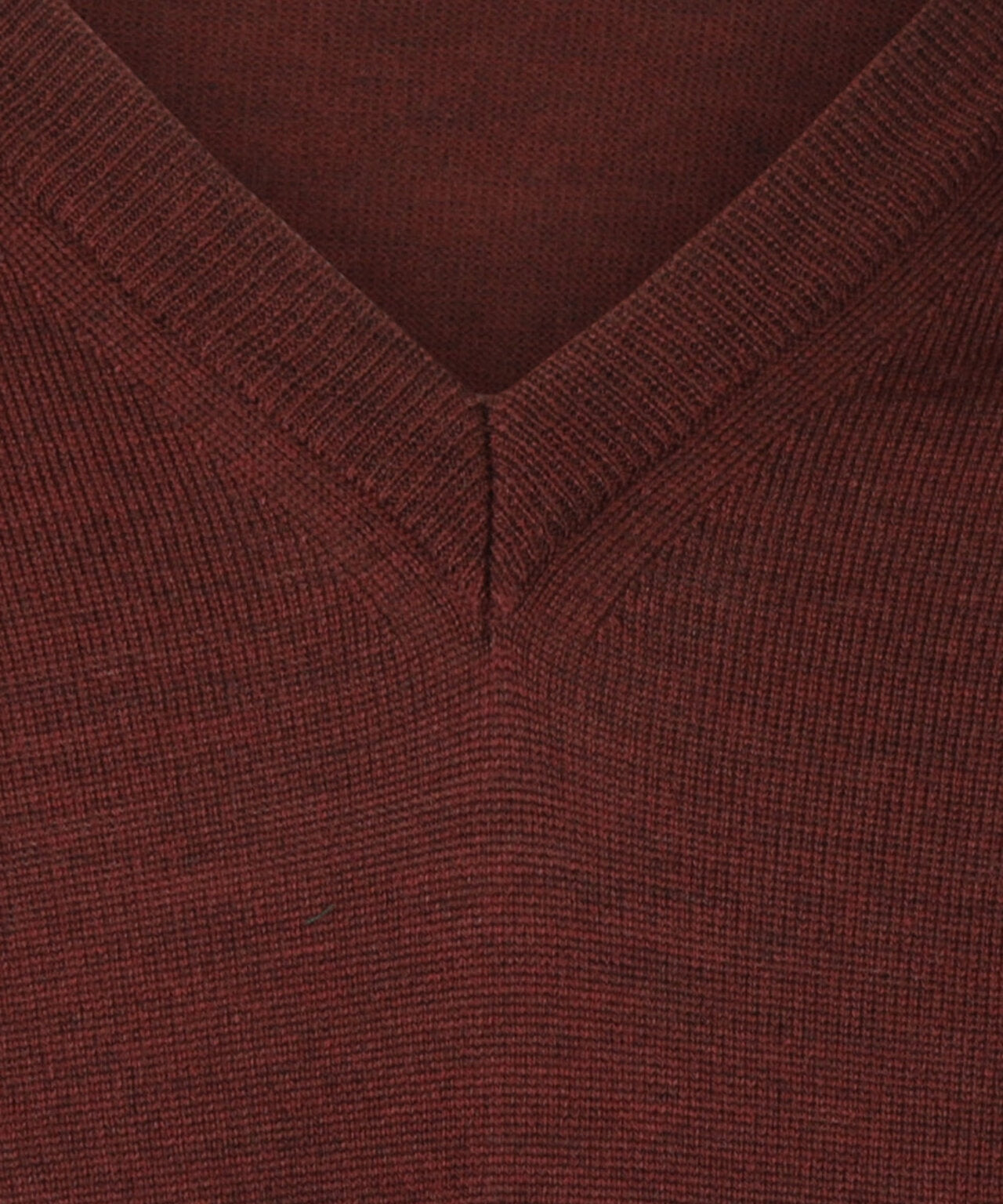Pullover aus Merinowolle mit V-Ausschnitt | Bordeaux