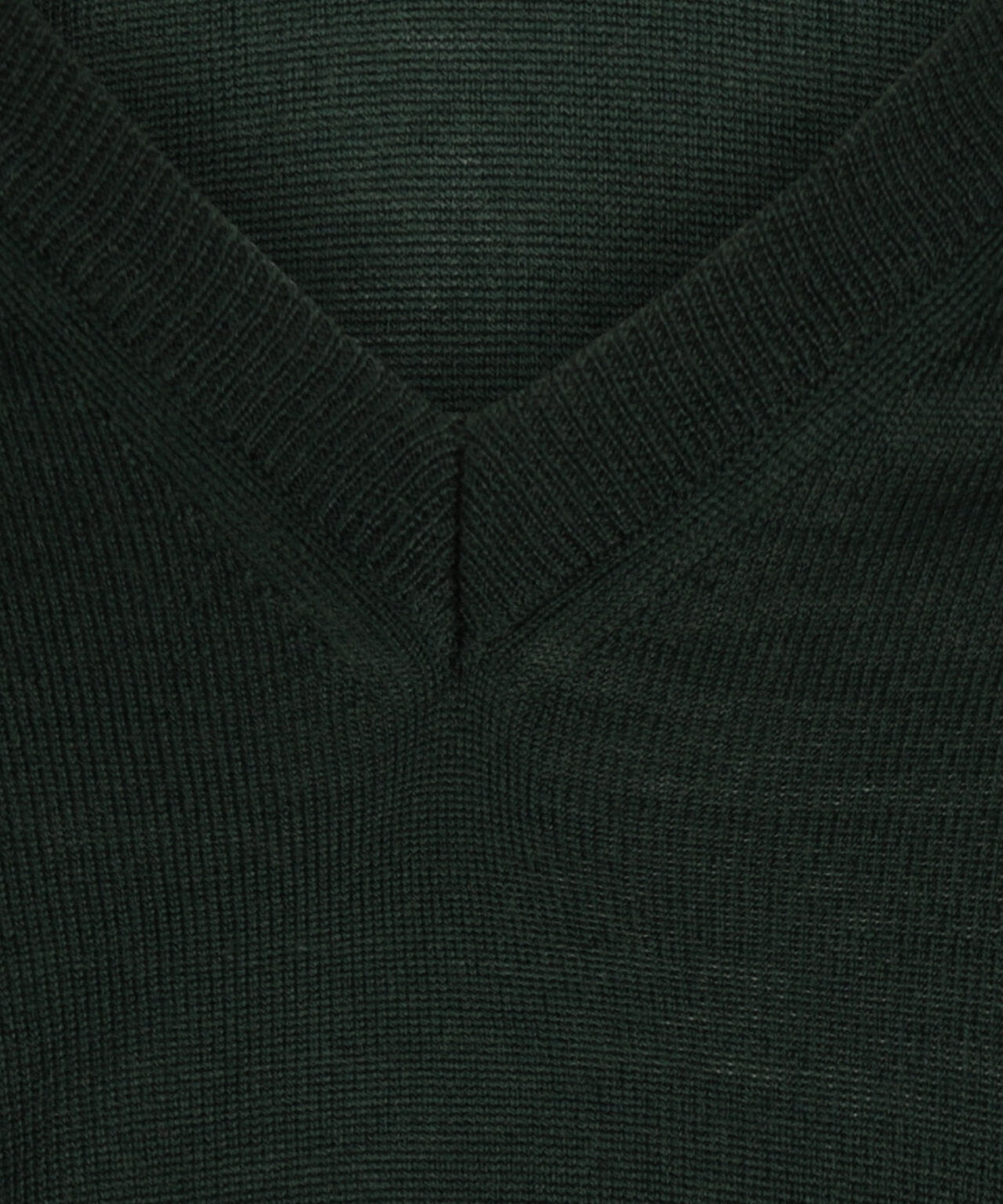 Merinowollpullover mit V-Ausschnitt | Grün