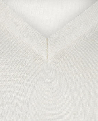 Pullover merino wol v-hals | Wol Wit