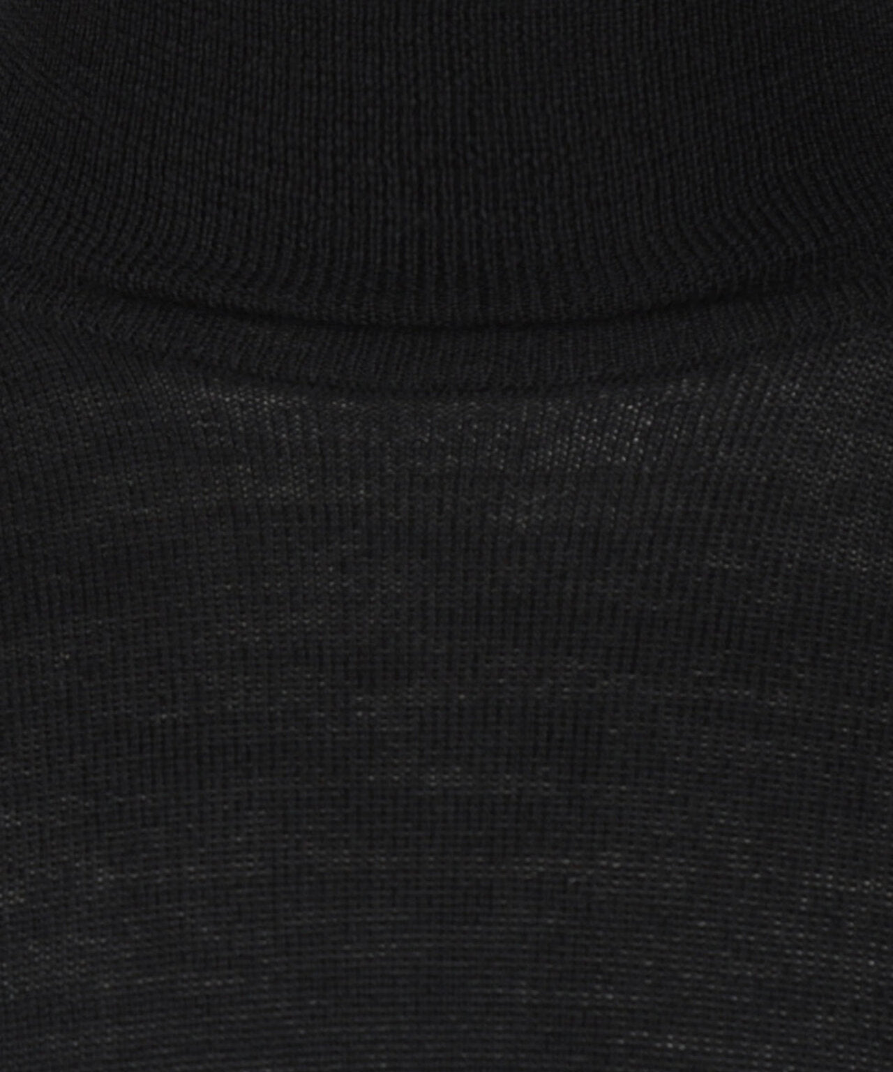 Merino Roll Neck Pullover | Zwart