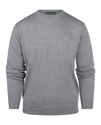 Pullover Merino wol ronde hals | Midden Grijs
