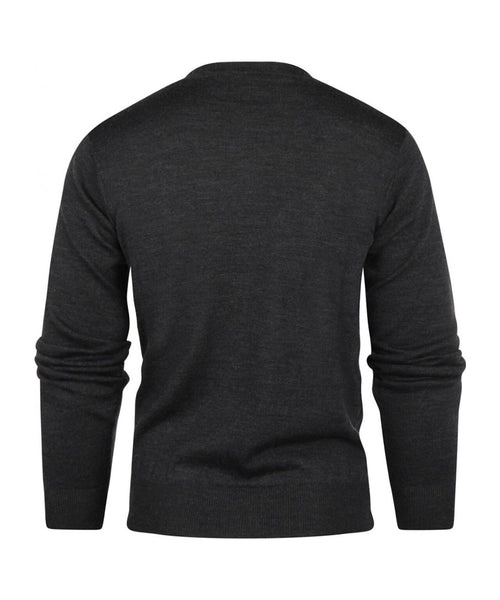 Pullover Merino wol ronde hals | Charcoal